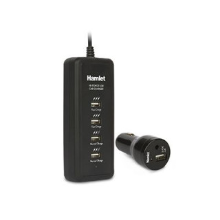 HAMLET TRAVEL 12V CAR CHARGER 41 PORTE USB ALTA POTENZA.